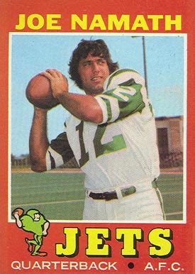 We did not find results for: 1971 Topps Joe Namath #250 Football Card Value Price Guide