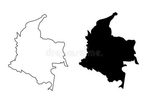 Colombia Outline Map Stock Illustration Illustration Of Patriotism