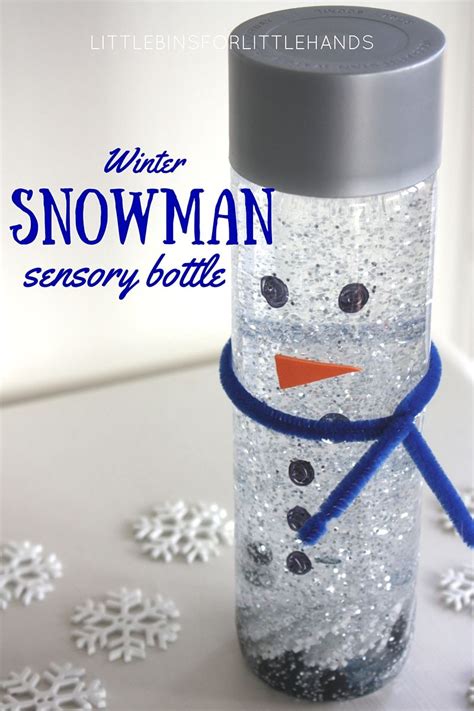 Snowman Sensory Bottle Melting Snowman Winter Activity Winter