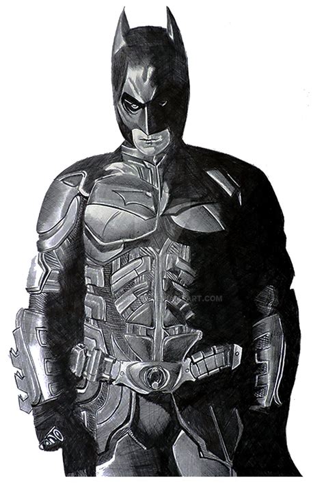 Batman Dark Knight Pen Drawing By Courten On Deviantart