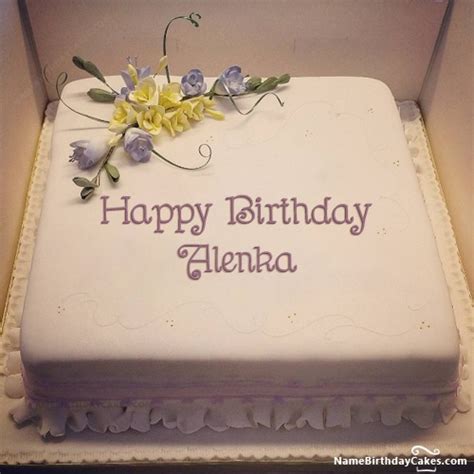 Happy Birthday Alenka Cakes Cards Wishes