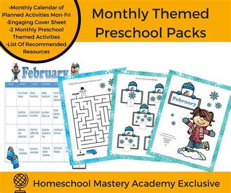 February Preschool Printable And Calendar Of Activities