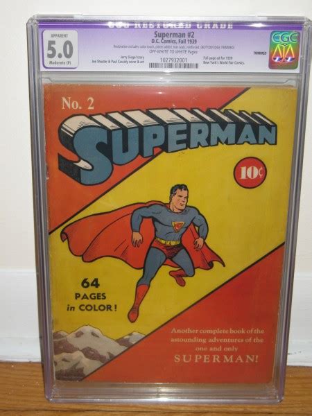Superman Cgc Golden Age Comic Book Comic Con Blog