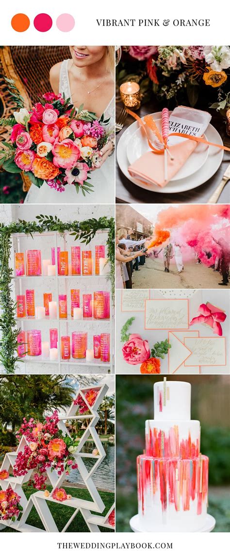 Sunset Wedding Colors Orange Wedding Themes Orange And Pink Wedding