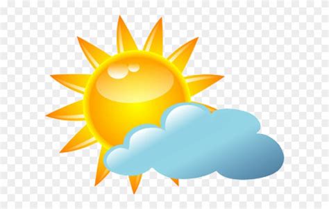 Sunny Clipart August Weather Partly Sunny Clip Art Png Download
