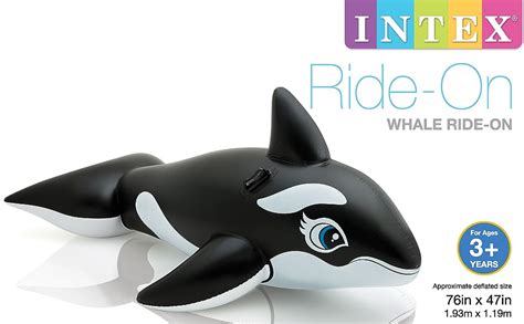 Intex Whale Inflatable Pool Ride On 76 X 47 For Ages 3