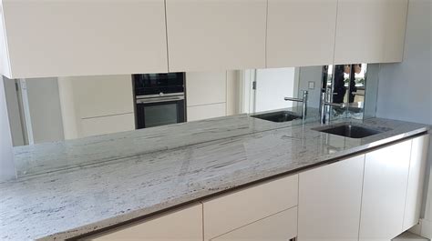 Kitchen Splashback In Silver Mirror Glass Splashbacks Kitchen Home