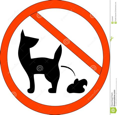No Dog Poop Zone Sign Stock Vector Illustration Of Hygiene 3238487
