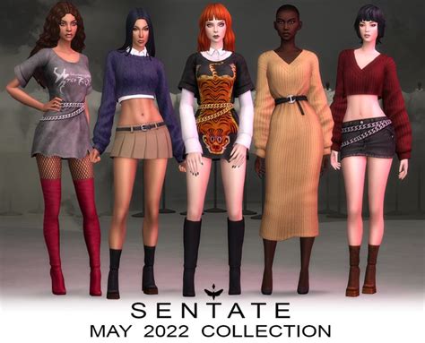 Sentate May 2022 Collection Sims 4 Mods Clothes Sims Sims 4