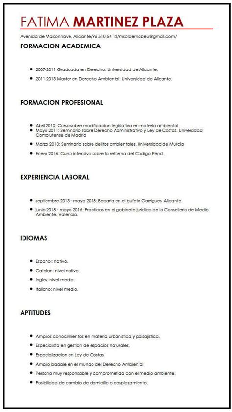 Ejemplo Resume De Trabajo En Espanol