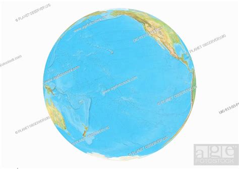 Earth Globe Showing Pacific Ocean Stock Photo Picture And Rights