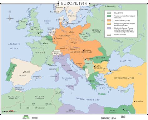 Europe, 600 ad byzantium given a color for convenience. Universal Map World History Wall Maps - Europe 1914 ...
