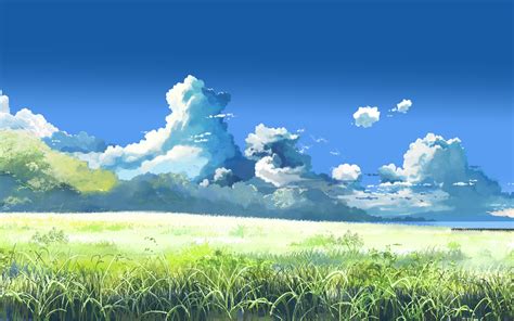 Landscape Anime Colorful Sky 5 Centimeters Per Second Wallpapers Hd