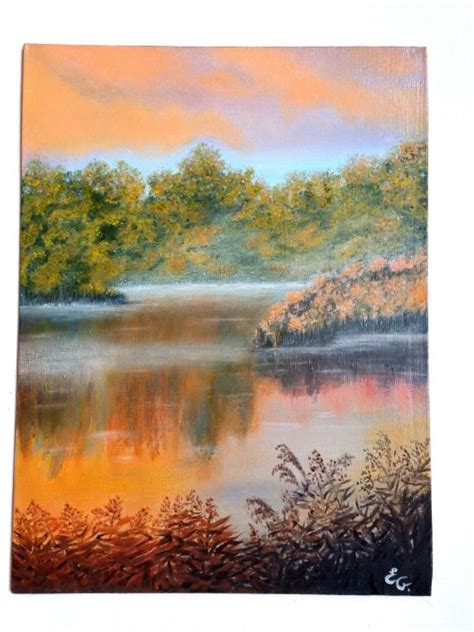 Peaceful Sunset Elena Grant Paintings And Prints Landscapes