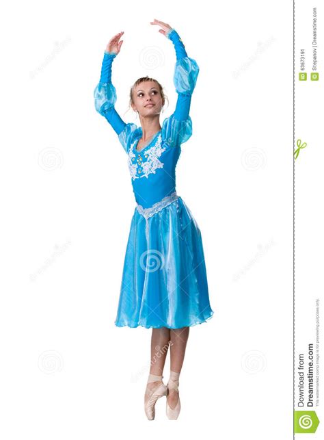 One Caucasian Young Woman Ballerina Ballet Dancer Stock Image Image