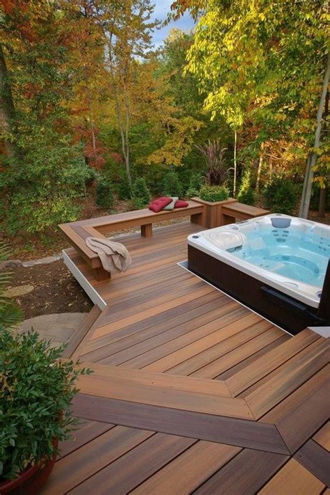 Exhilarating Built In Hot Tub Ideas For Comfortable Relaxing Time