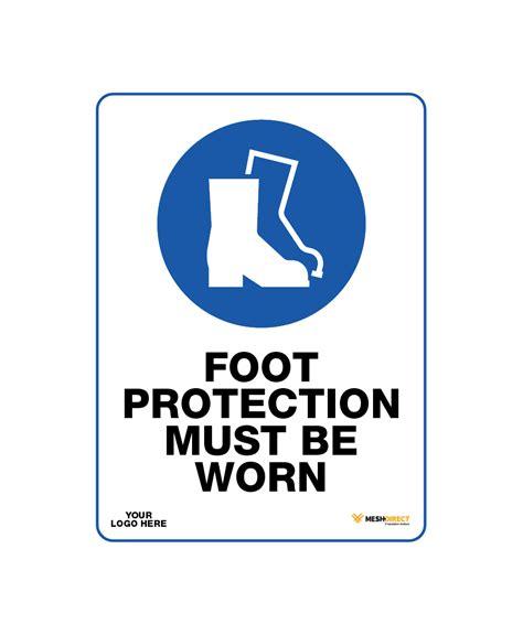Foot Protection Safety Sign Australia Mesh Direct