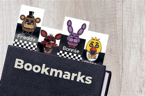 Fnaf Bookmarks Glossy Printed Card Book Marks Inspired By Etsy