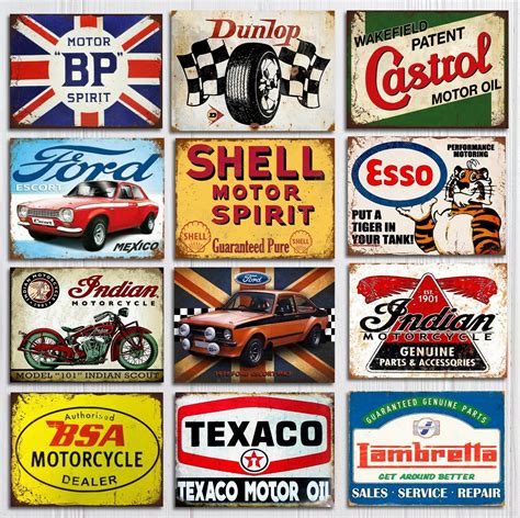 Vintage Metal Tin Signs Retro Garage Signs For Men Wall Decorations Old