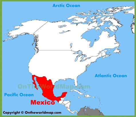 Le mexique carte de localisation Mexique carte de la région Amérique