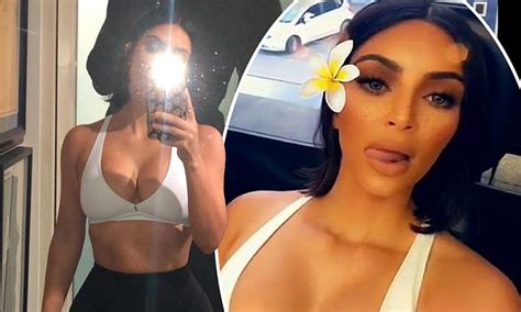 Kim Kardashian Shares Busty Selfies As She Works On Hourglass Figure