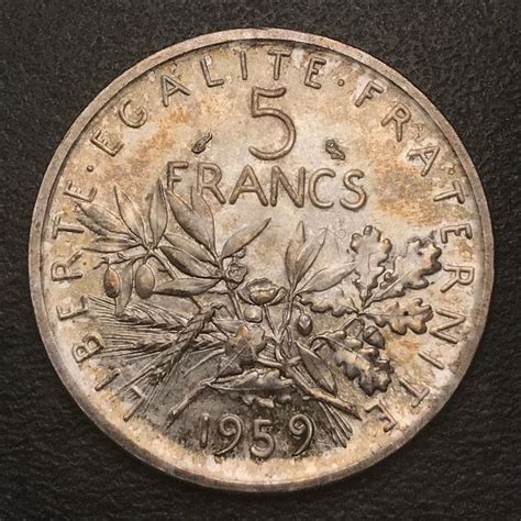 France 5 Francs 1959 Semeuse Essai Silver Catawiki