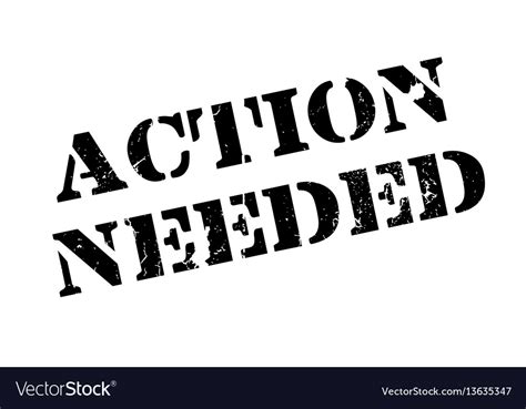 Action Needed Rubber Stamp Royalty Free Vector Image