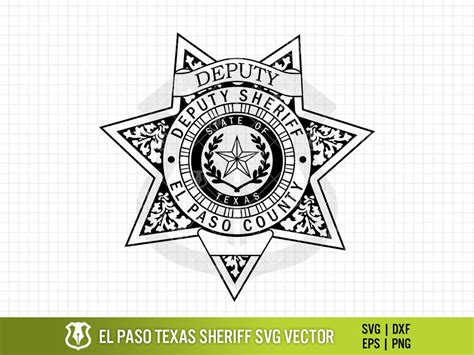 El Paso County Texas Deputy Sheriff Department Badge Tx Police Logo