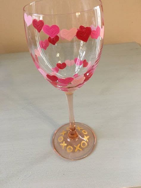 Copas de vino del Día de San Valentín Copas de vino Etsy y San valentín