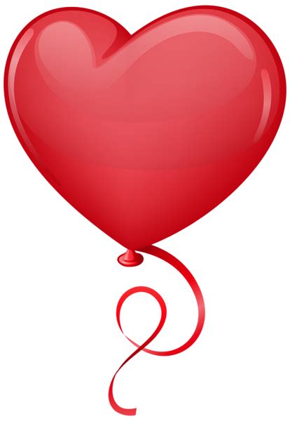 Red Heart Balloon Clip Art Png Image Valentines Clip Pinterest