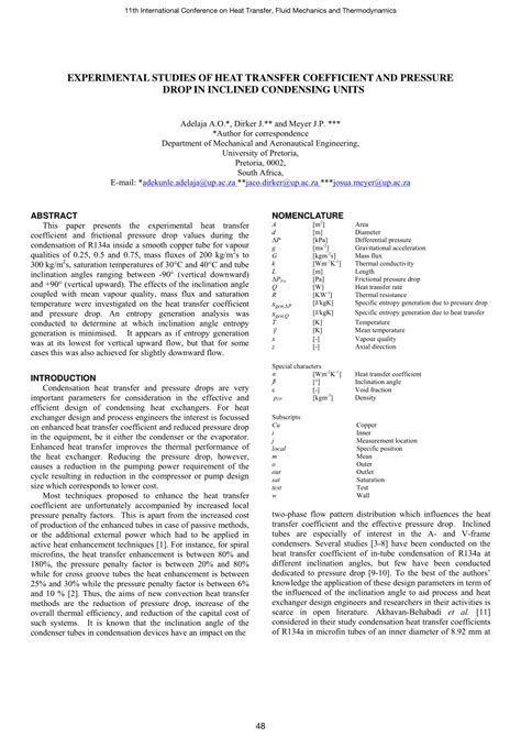 Heat transfer coefficients coupled with different fouling mechanism models for individual heat exchangers are used to predict thermal and fouling based on the unit surface area of the retort, the mechanism of heat transfer within the space between the insulation cover cylinder and the retort can. (PDF) Experimental studies of heat transfer coefficient ...