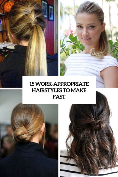 15 Work Appropriate Hairstyles To Make Fast Styleoholic
