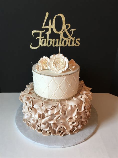 Order luxury 40th birthday cakes with personalised messaging for delivery in the uk. ANY NUMBER Gold Glitter 50th Birthday Cake Topper, 50 and ...