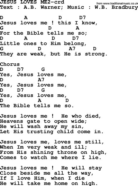 Top 500 Hymn Jesus Loves Me2 Lyrics Chords And Pdf