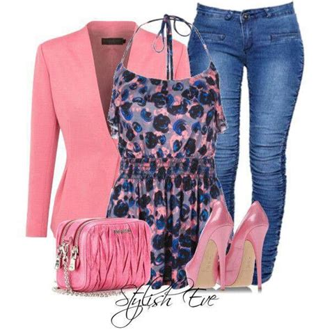 Navy Blue Pink Jeans Outfit Stylish Eve Fashion Fashion Outfits