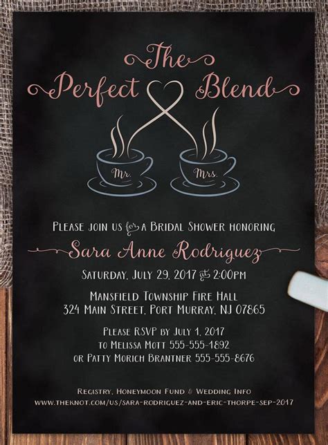 The Perfect Blend Bridal Shower Invitation Printable Etsy In 2020