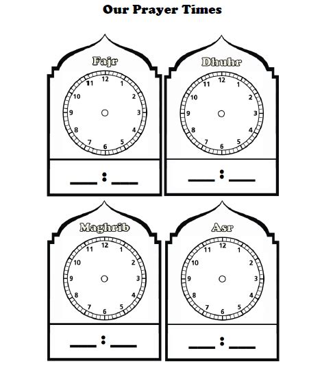 Are you looking for free worksheets and activities to give your students practice with punctuation? Prayer Time Clockfaces | Prayer times, Prayers