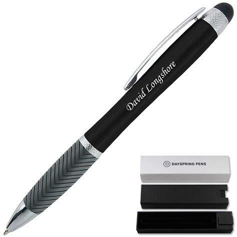 Personalized Pen Black Lumen Light Up Pen A T Pen With Engraving