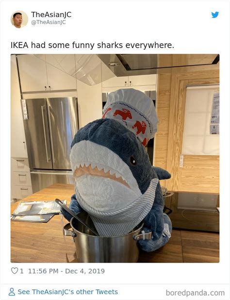 Ikea Sharks Doing Human Things Shark Plush Shark Shark Ts