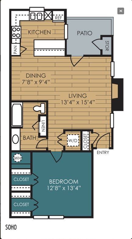 Our #4 rated tiny home floor plan: A "typical" 800 square foot apartment (not ours, but very ...