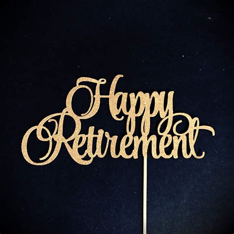 Happy Retirement Cake Topper Acaked