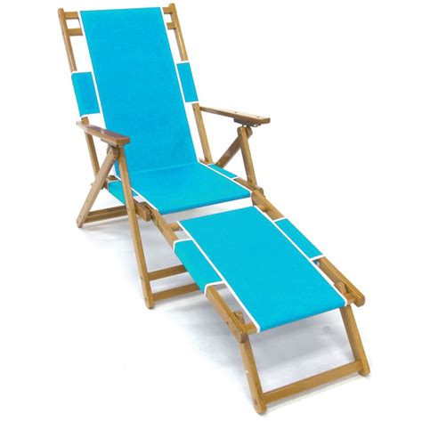 Frankford Oak Wood Convertible Beach Lounger Turquoise Wooden Beach