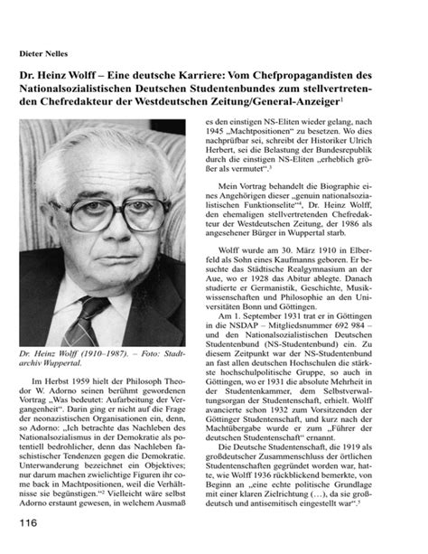 Dr Heinz Wolff Eine Deutsche Karriere Vom
