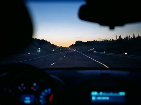 Fotos Gratis Ligero La Carretera Coche Noche Conducción Manejar