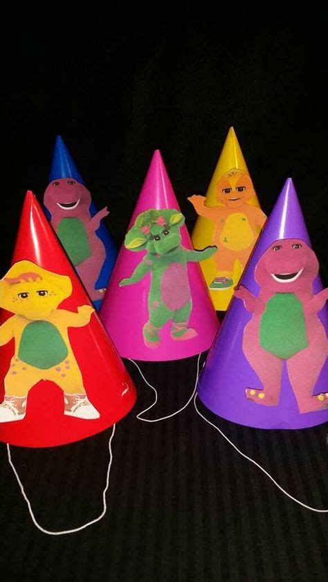 Barney Party Hats 12pcs