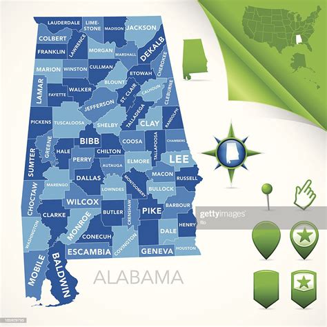 Alabama County Map High Res Vector Graphic Getty Images