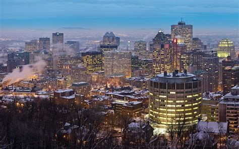 Skyline Montreal Quebec Canada At Twilight Panorama Of Flickr