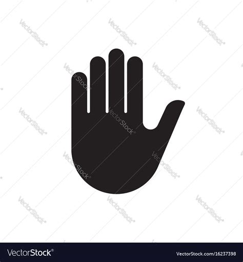 Human Hand Silhouette Icon Royalty Free Vector Image