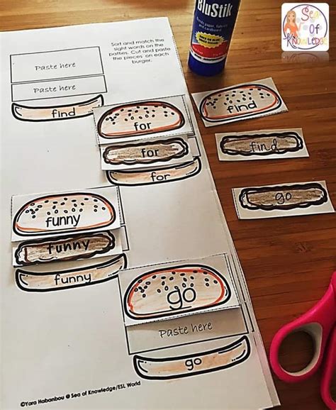 Sight Words Worksheets Free The Best Burgers Kids Will Love To Build