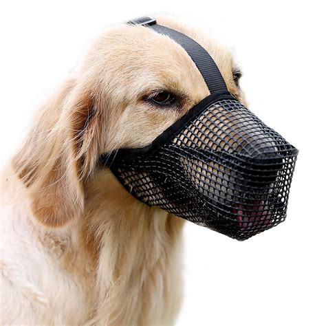 Buy Dog Muzzle Soft Mesh Dog Mouth Cover With Adjustable Strap For